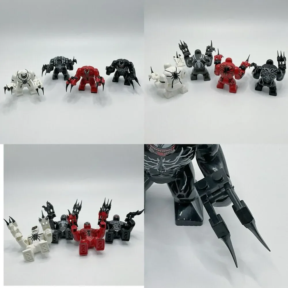 Lot of 10 Marvel Black Venom Ironman Custom Bigfig Figures NOT LEGO